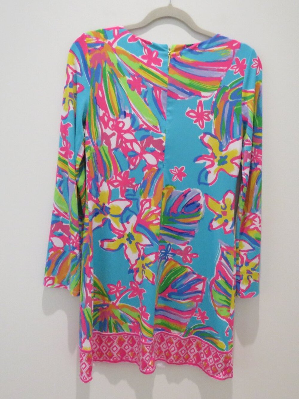 LILLY PULITZER Fairfield Tunic Dress Sea Blue Summer Haze Small Preppy Bright - Picture 11 of 15